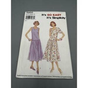Simplicity 8868 Dress Pattern Misses P S M L XL Easy Pullover Uncut